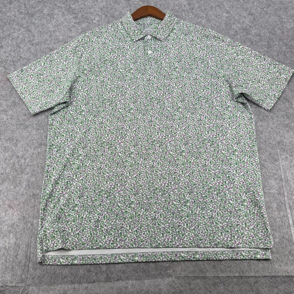 Callaway Opti-Dri Mens XL Golf Polo Fruit Print Pineapple Avocado Watermelon XL